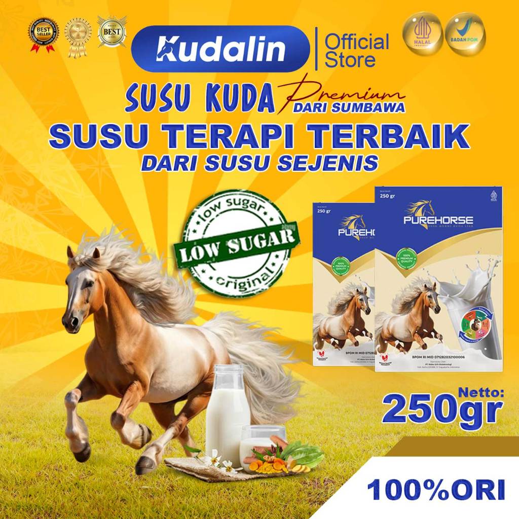 

Purehorse Susu Kuda Asli Kemasan Lebih Banyak 250gr Per Box Hemat