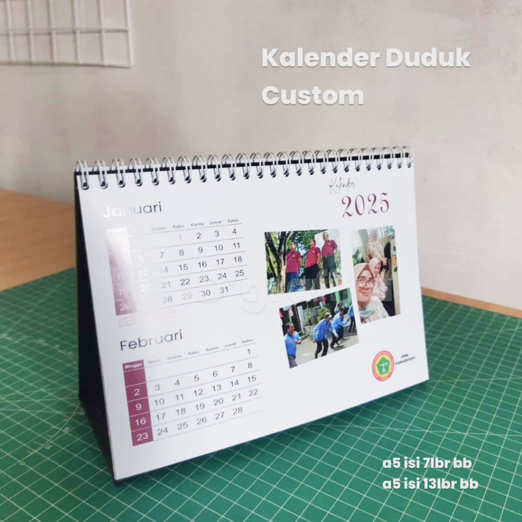 

Kalender Duduk Custom/ Kalender Meja Custom Ukuran A5
