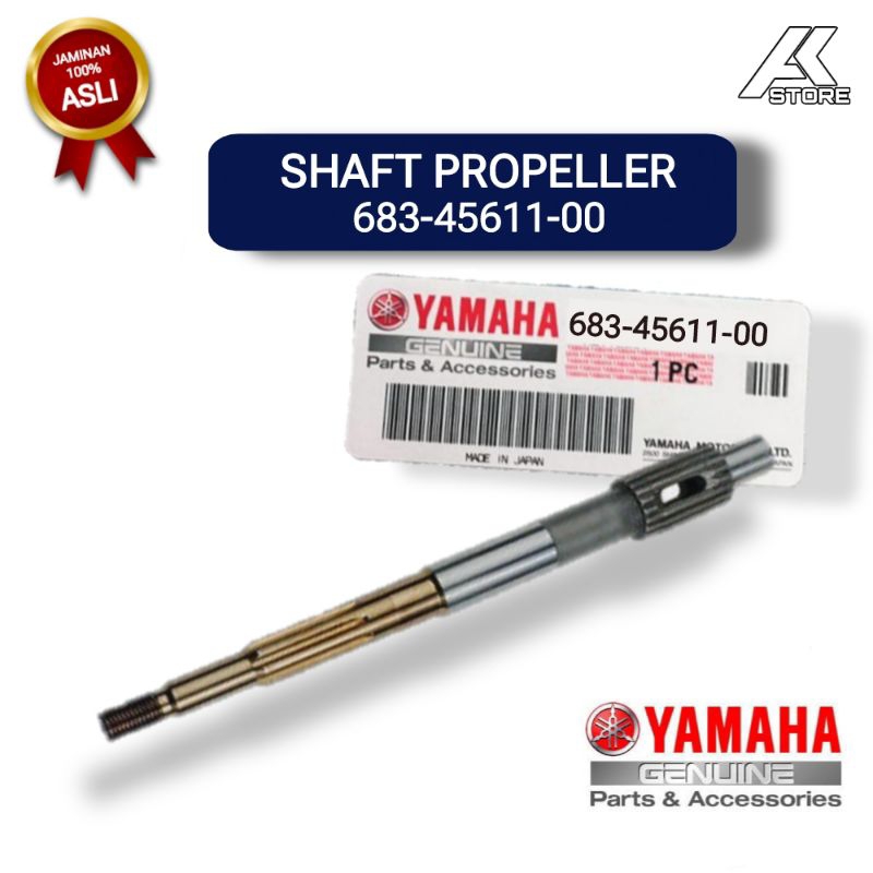 SHAFT PROPELLER 683-45611-00 | As pendek mesin tempel Yamaha 15Pk