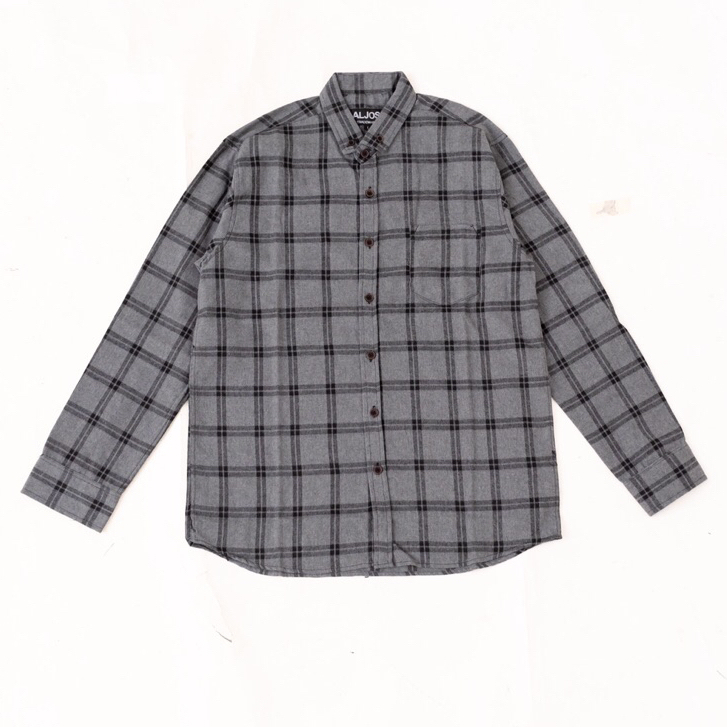 Kemeja Flanel Pria Lengan Panjang Hem Flannel Baju Cowok Motif Kotak Kotak Premium