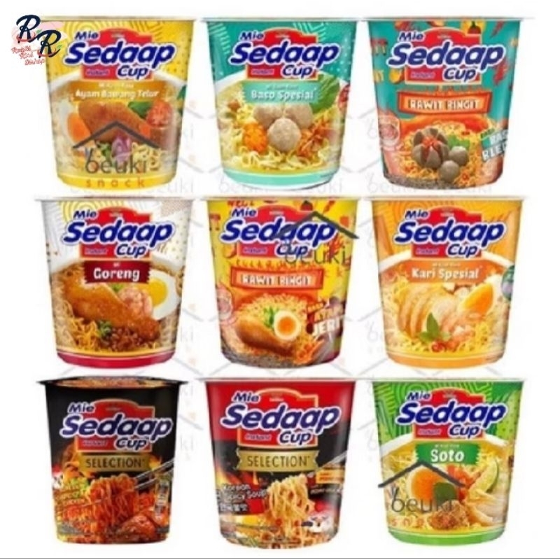 

MIE SEDAAP CUP ALL VARIAN RASA 1 DUS ISI 12 PCS