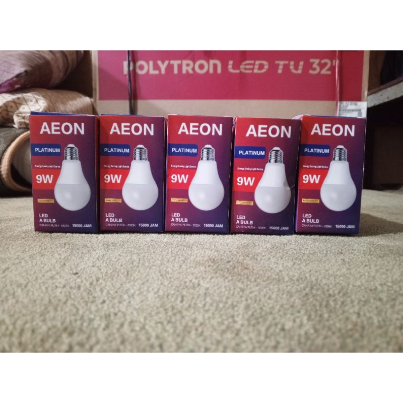 Bola Lampu LED AEON PLATINUM Model Bulat (Classic) Cool Daylight Cahaya Putih 6500K