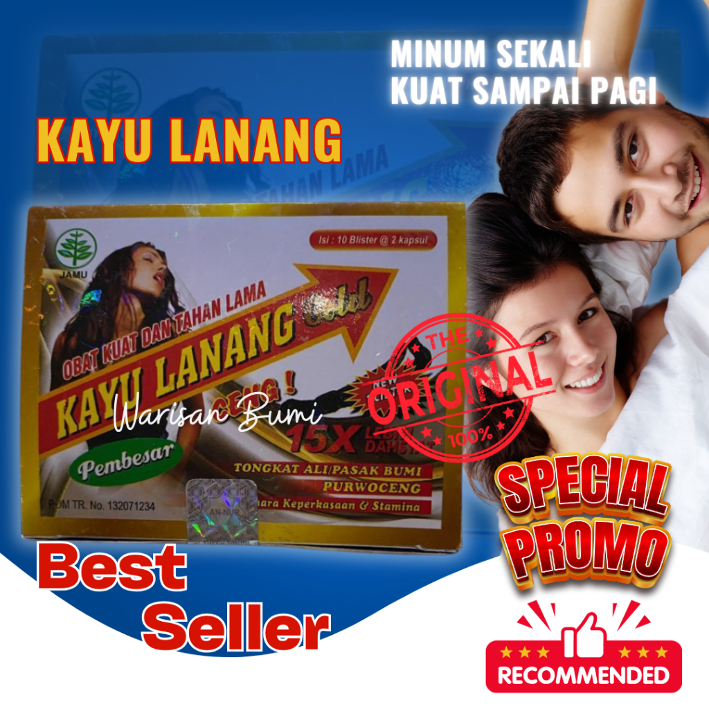Kayu Lanang Kapsul Herbal Stamina Pria Dewasa Tahan Lama Isi 10 Blister Original