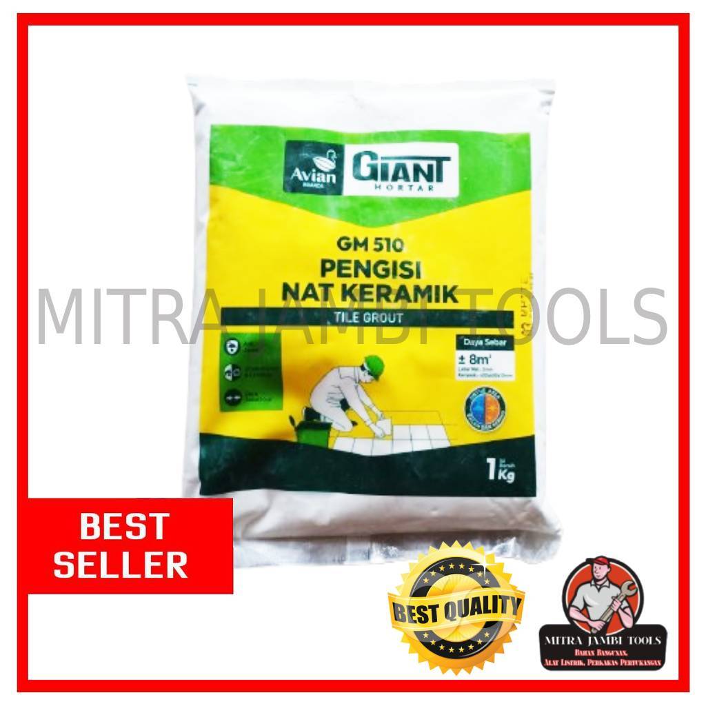 NAT KERAMIK GIANT MORTAR PUTIH 1 KG