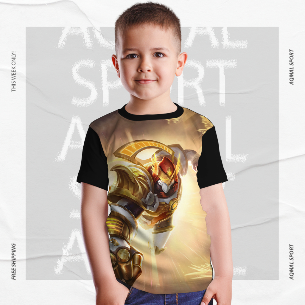 Kaos Anak dan Dewasa Unisex Print Distro Mobile Legends Aldous_M1