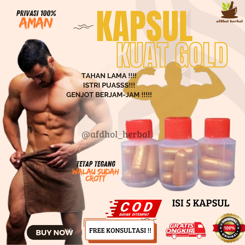 

kapsul gold kuat herbal kuat tahan lama pria ISI 5 KAPSUL