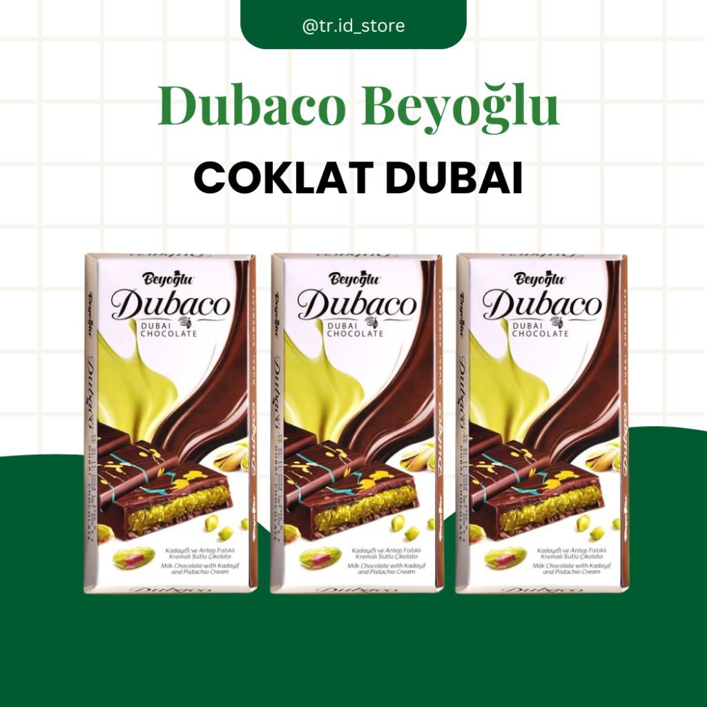

Dubai Chocolate Dubaco Pistachio | Cokelat Kacang Pistachio Asli