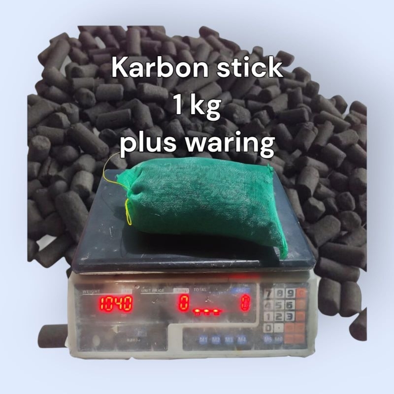 Karbon aktif stick 1kg plus waring / karbon aktif / karbon stick / karbon stik / filter air / carbon