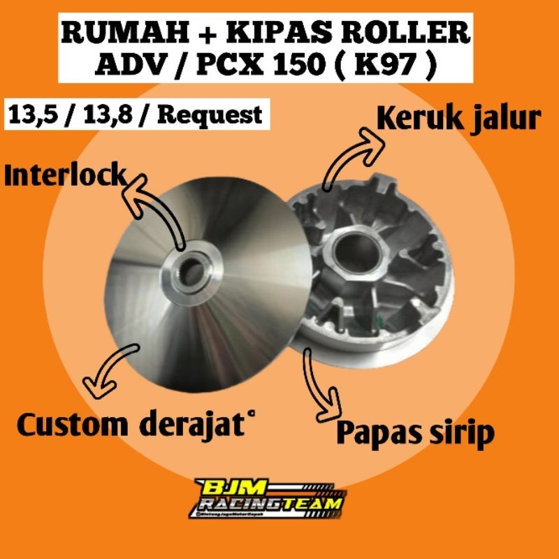RUMAH ROLLER PCX 150 BUBUT BIG PULLEY VARIO 150 125 CUSTOM ORIGINAL