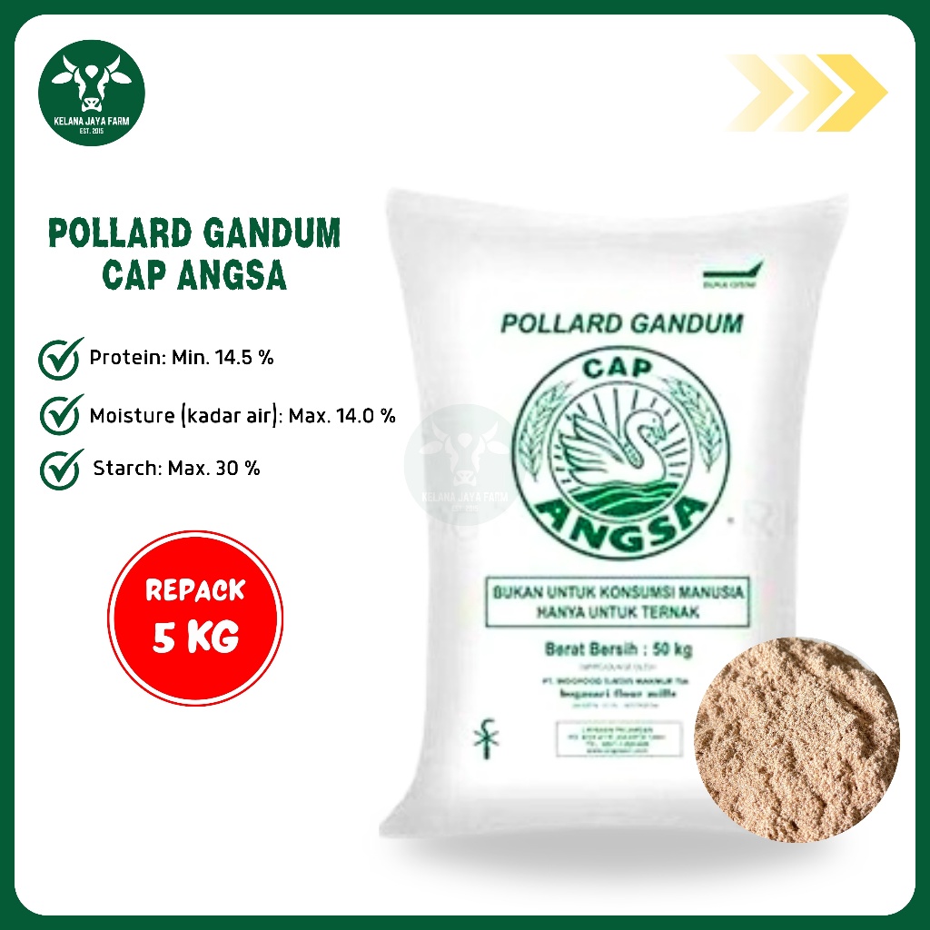 Pollard Gandum Cap Angsa 5 Kg