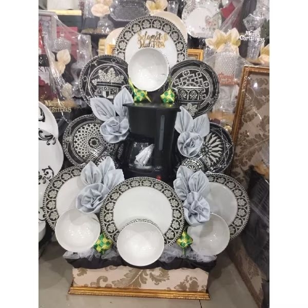 dinner set sango/parcel lebaran/hampers lebaran/dinner set+coffie maker