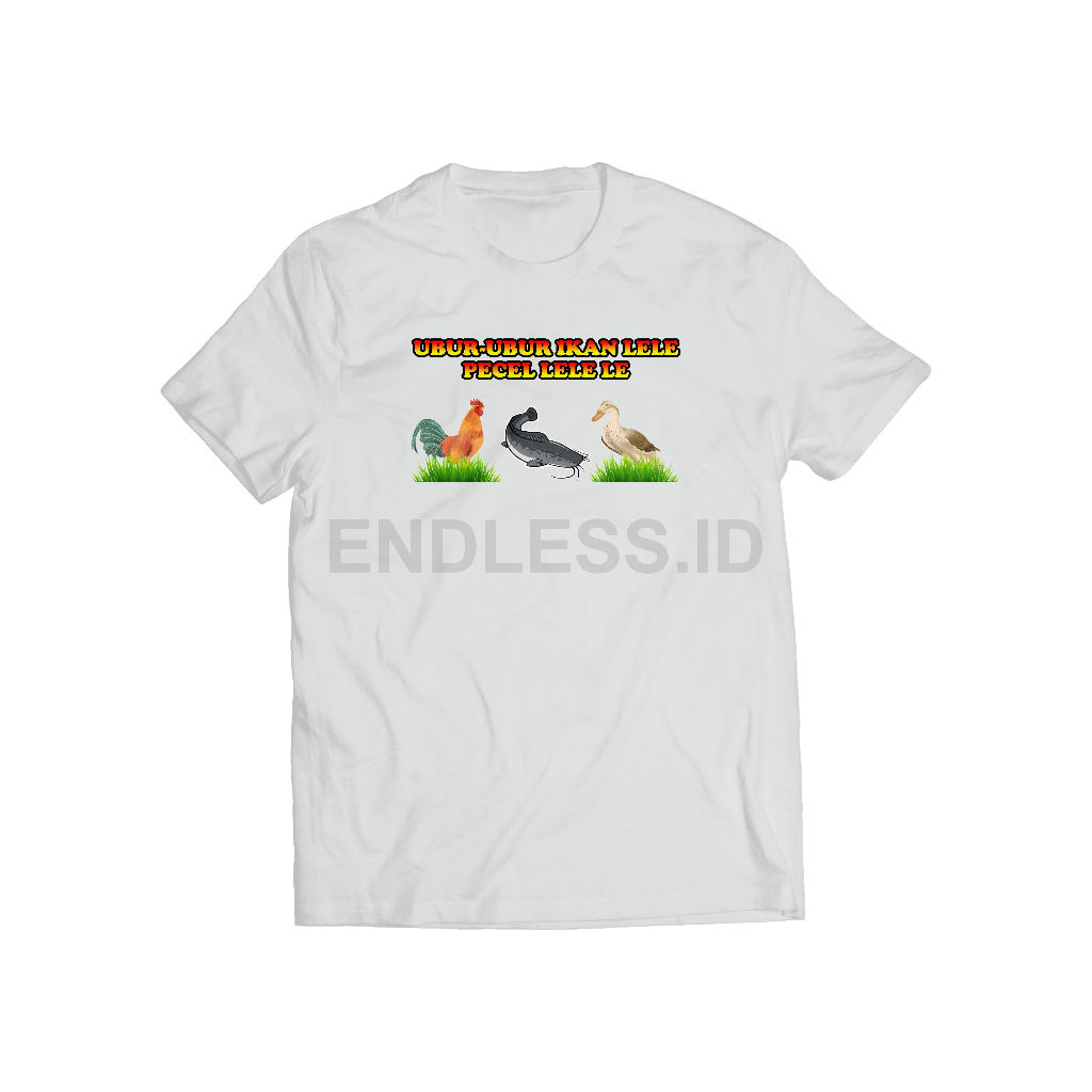 KAOS VIRAL | KAOS PECEL LELE PUTIH | KAOS UNIK | KAOS DTF 24S PREMIUM MURAH