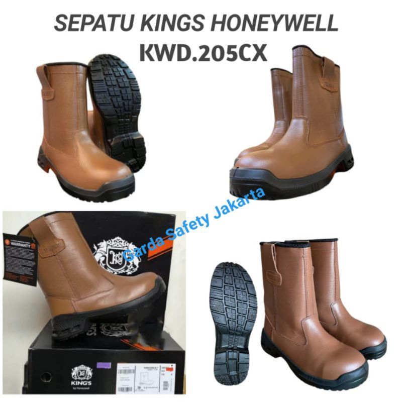 SEPATU SAFETY KINGS KWD 205CX / SEPATU PROYEK SAFETY KINGS / SEPATU SAFETY BOOT COKLAT / SEPATU SAFE