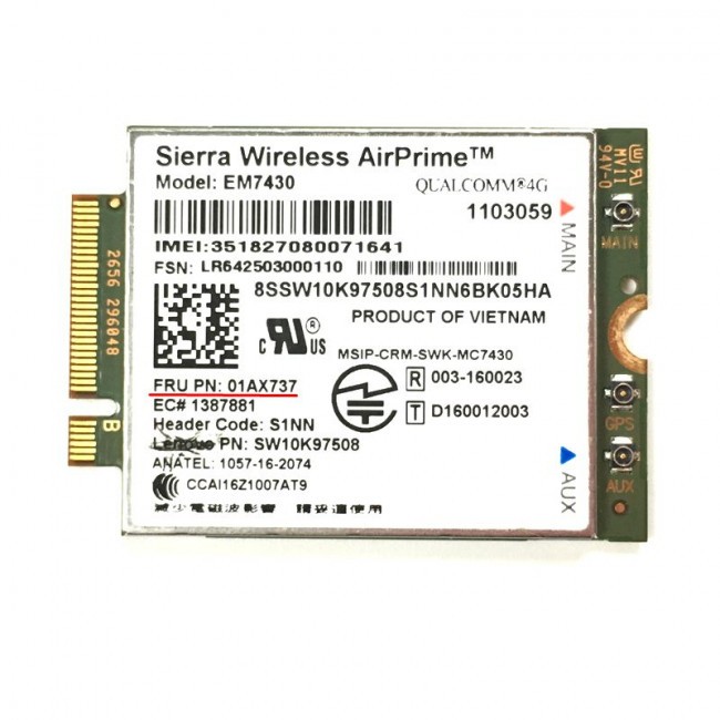 Modem Sierra EM7430 4G LTE CAT 6 OpenWrt ROOter Mikrotik Windows