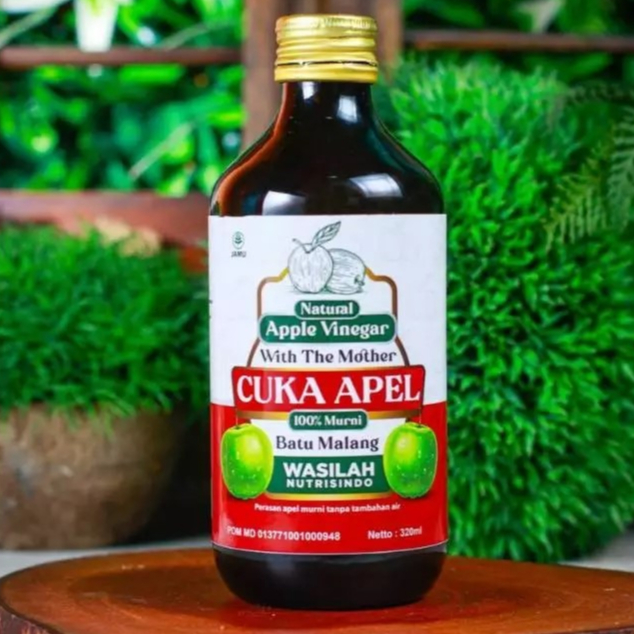

Cuka Apel Batu Malang Organik Wasilah Nutrisindo Apple Vinegar With The Mother Original