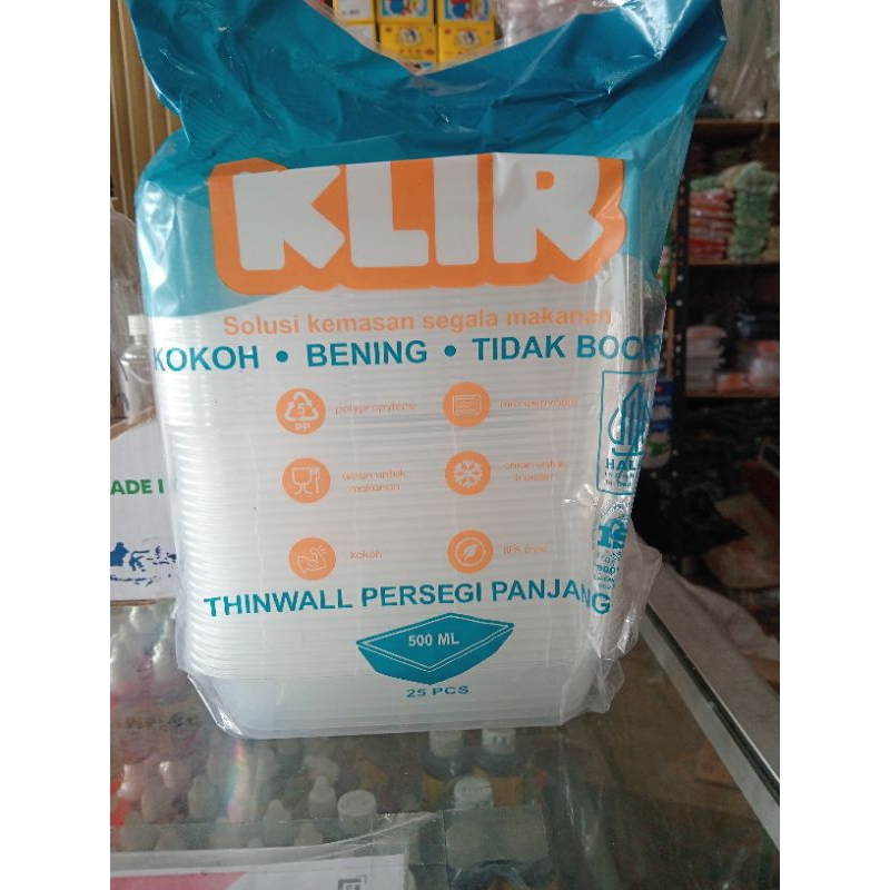 Thinwall Rectangle 500 ml/Thinwall persegi panjng 500 ml