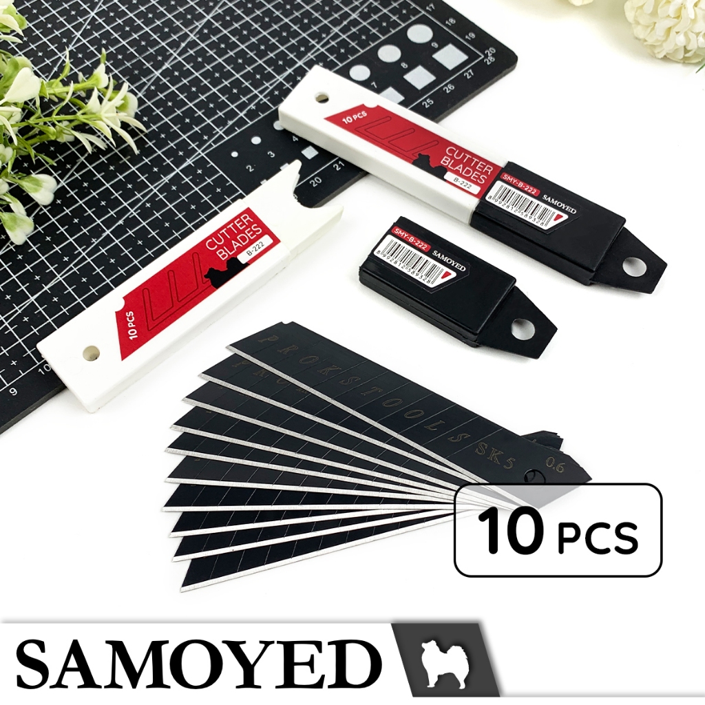 

SAMOYED B-222 Isi / Refill Kater Besar Hitam / 18 mm Black Cutter Refills / Spare Blades