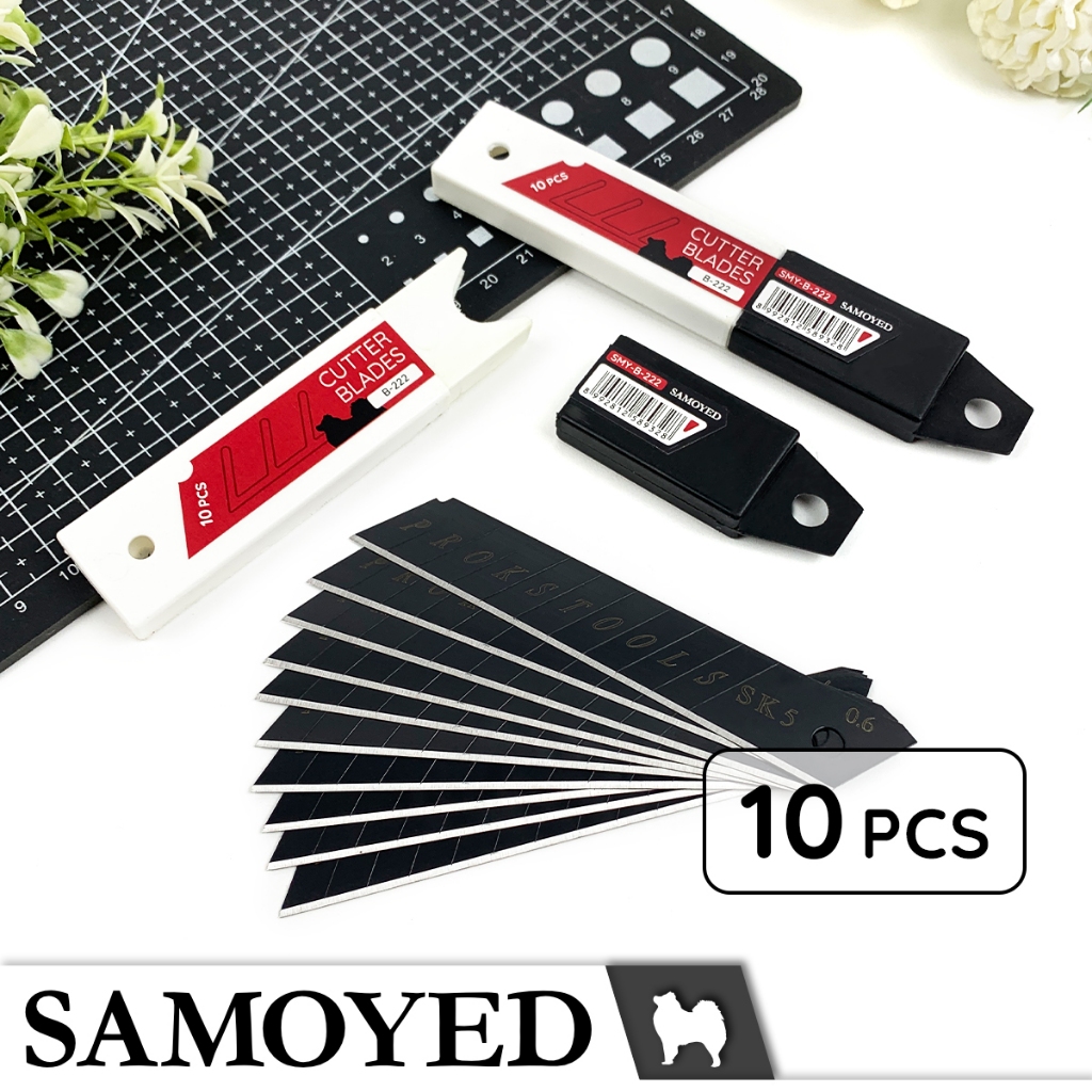 

Isi / Refill Kater Besar Hitam / 18 mm Black Cutter Refills / Spare Blades Samoyed B-222