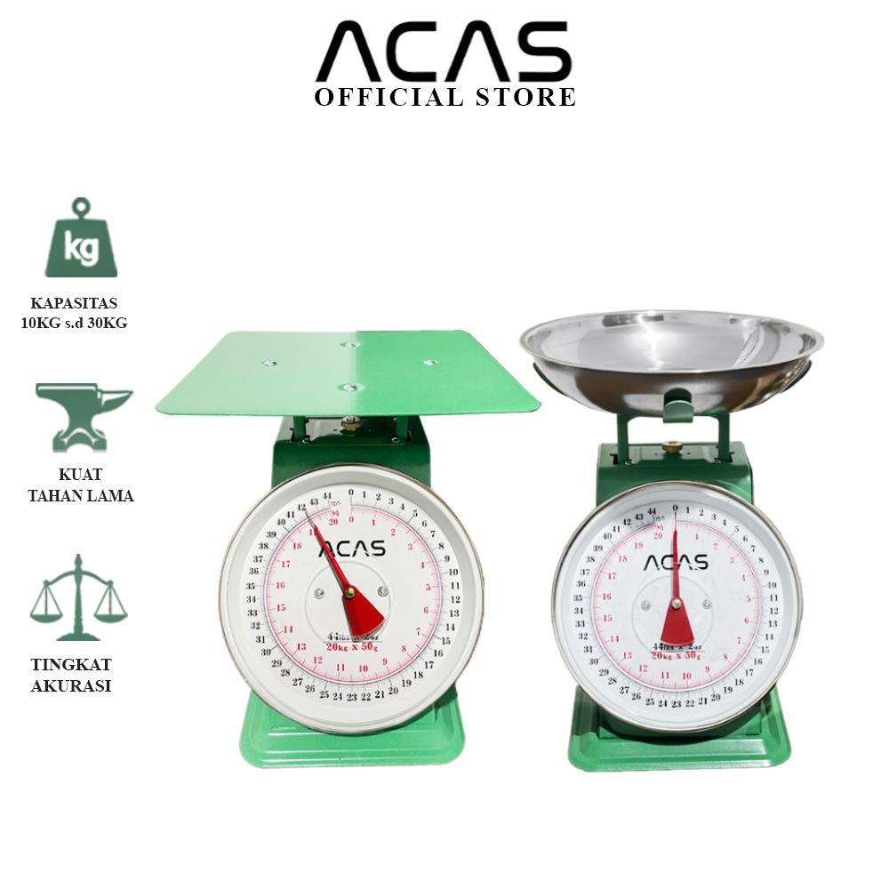 ACAS Qe Timbangan Manual Jarum 10kg - 30kg  Analog Mangkok
