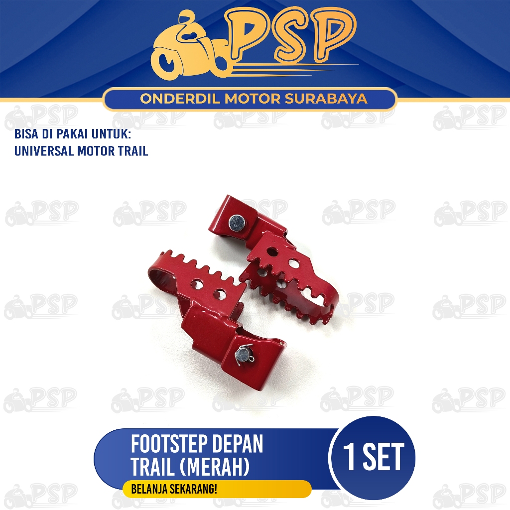 Footstep Depan / Belakang Trail (Merah) - Futstep Postep Barstep Pijakan Kaki Trail KLX 150 DTracker