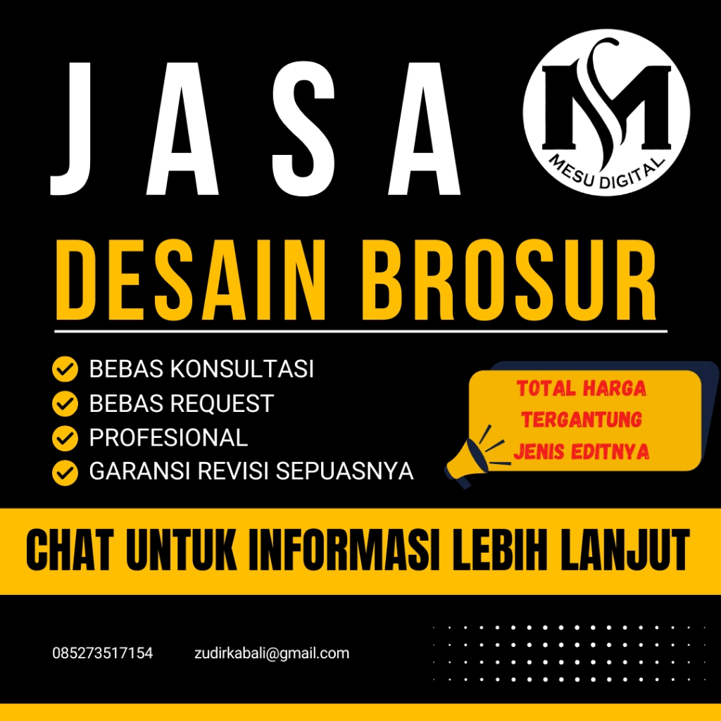 Jasa Desain BROSUR 1 Sisi