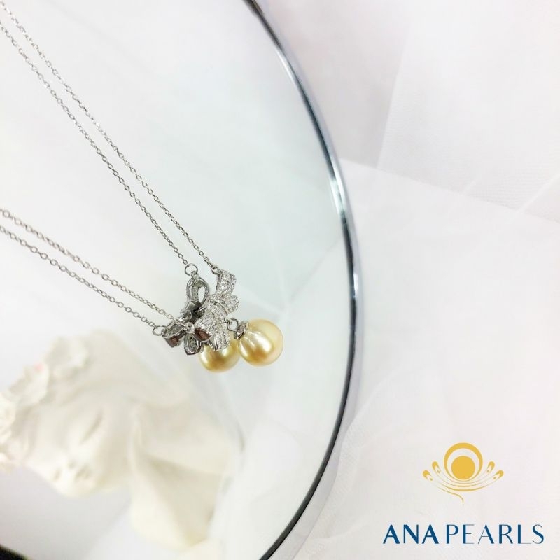 Kalung silver mutiara air laut