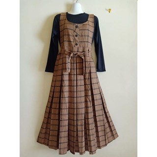 gamis overall dewasa (set overall dewasa)