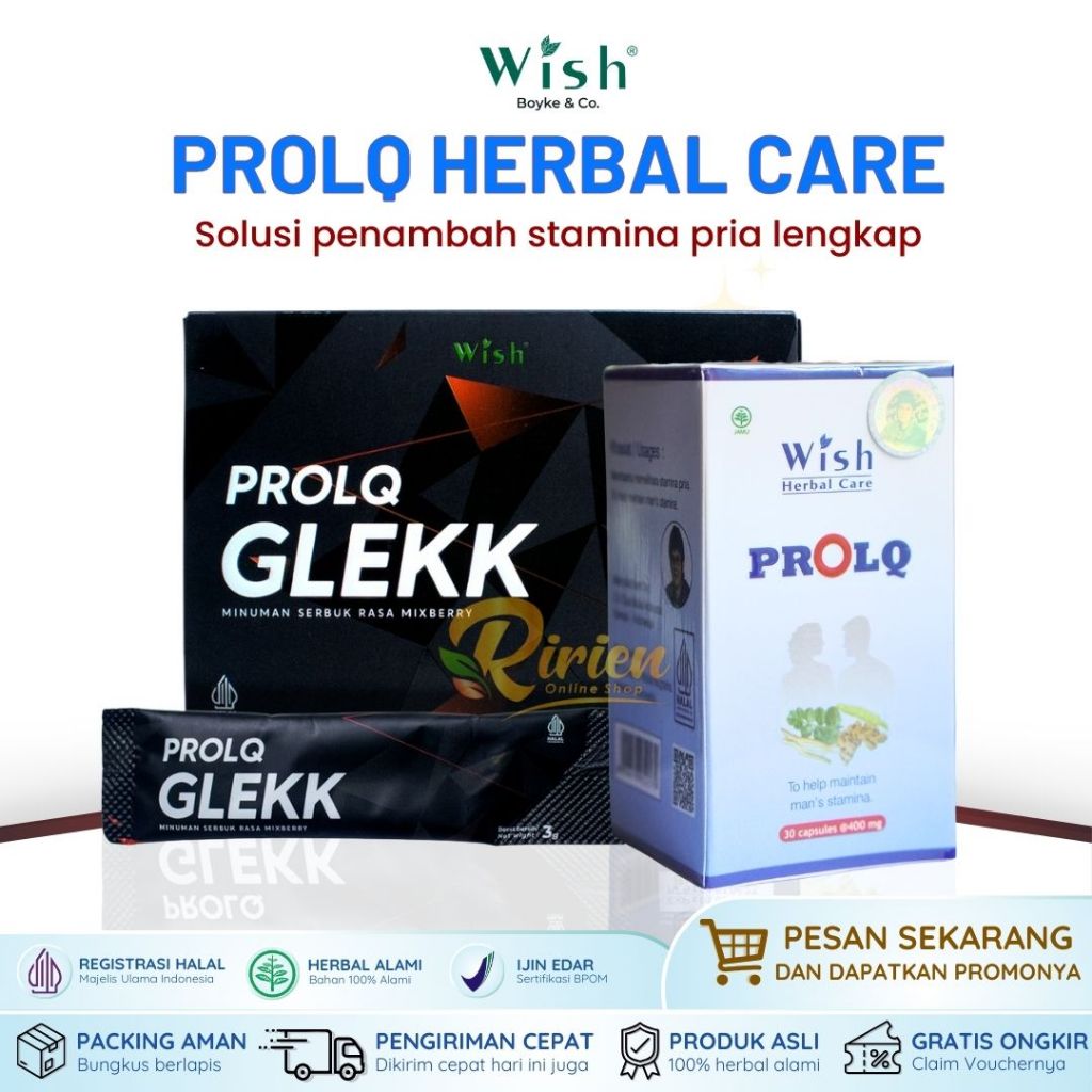Wish Paket Pengobatan Ejakulasi ProLq Kapsul 30 kapsul dan ProLq Glekk 10 Sachet