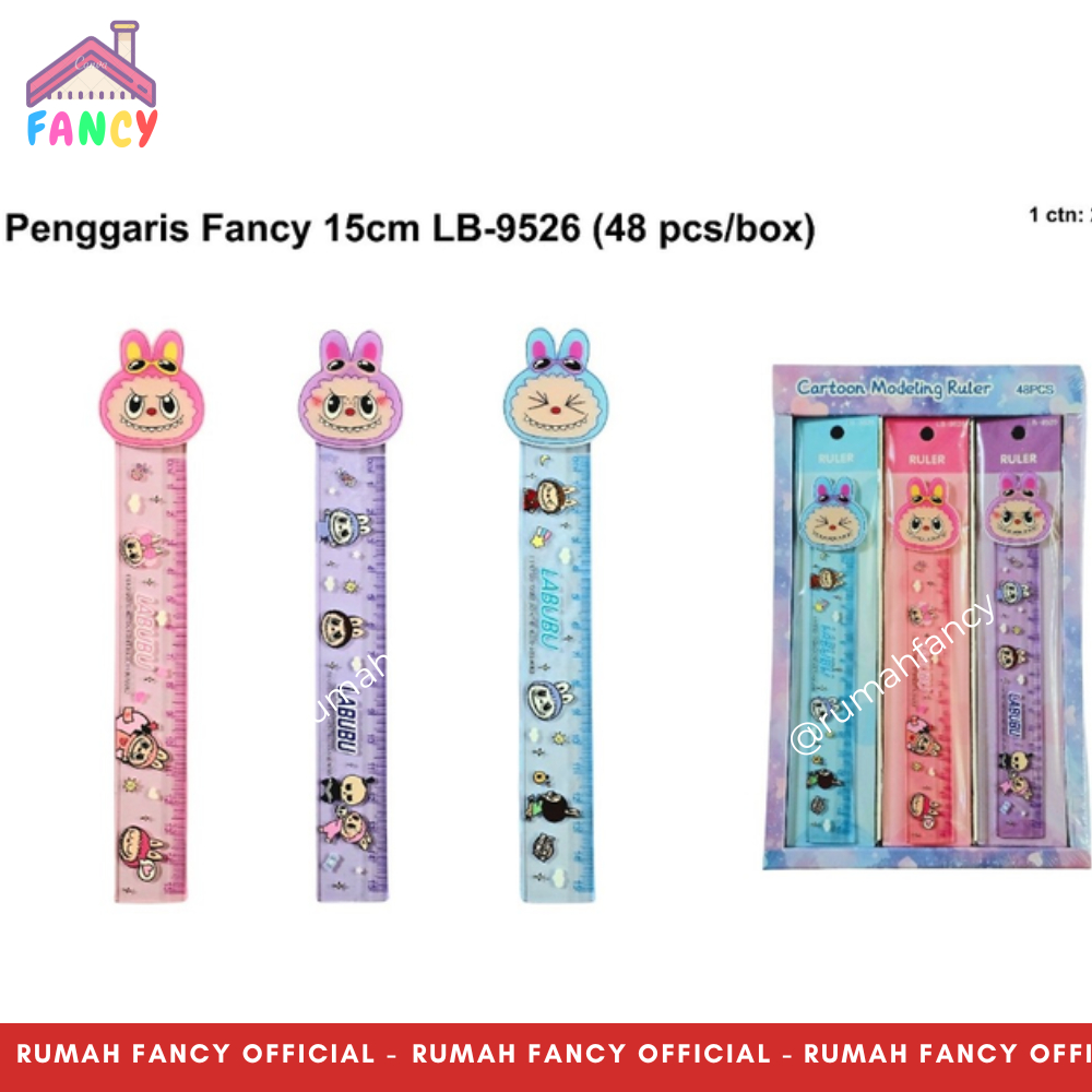 

Penggaris Mistar Anak Fancy Panjang 15cm/ 18cm/ 20cm Motif Labubu SNR Animal Frozen Jerapah Bear Lucu Penggaris Sekolah
