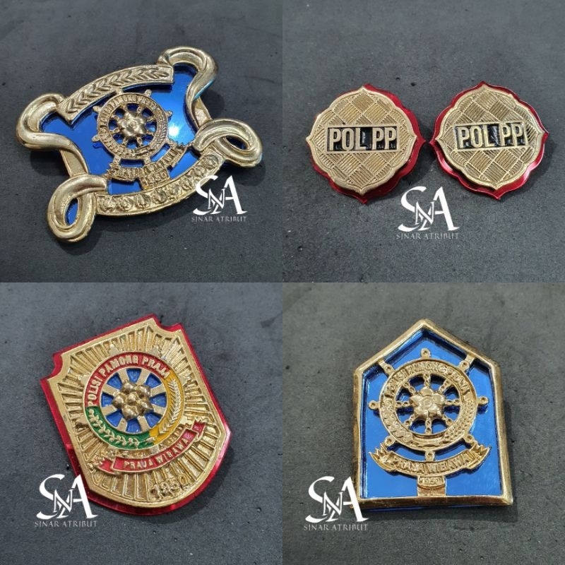 Atribut Pol Pp Satpol-PP Lencana Emblem Korpri Wing Brevet Kewenangan Monogram Atribut pol PP