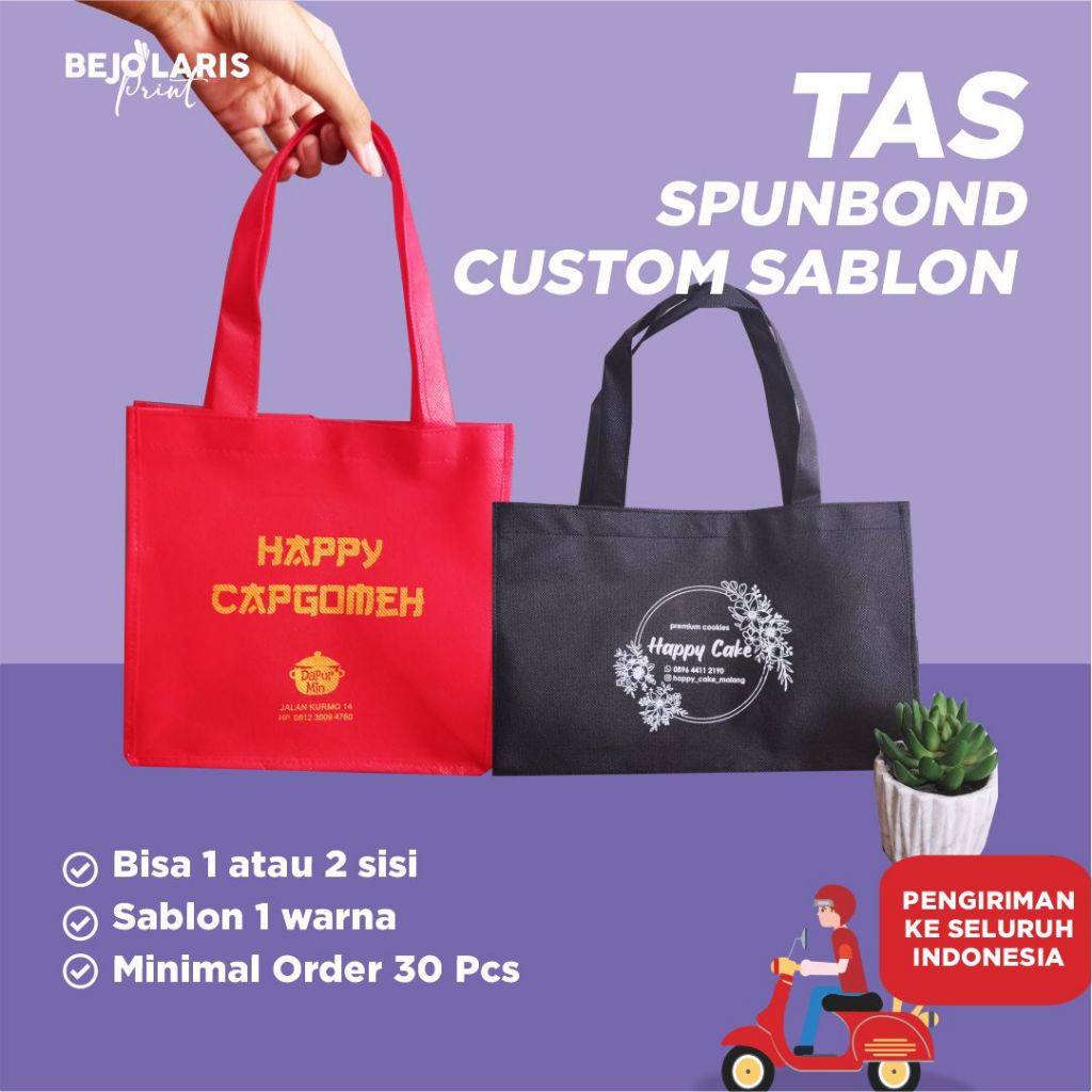 

Goodie Bag Tas Spunbond Tas Hajatan Tas Souvenir Tas Spunbond Sablon Tas Sablon Custom Tas Nasi Box