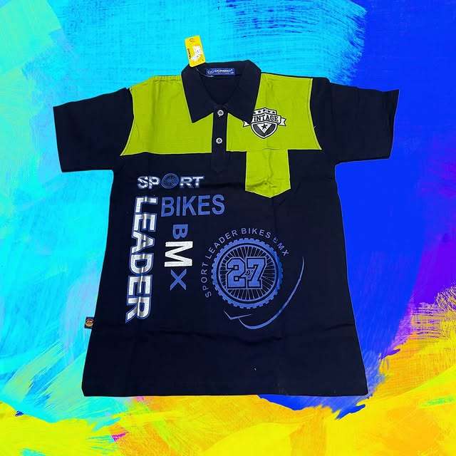 Baru Atasan Kaos Polo Anak Kerah pendek domino Kids Kaus Cotton Premium