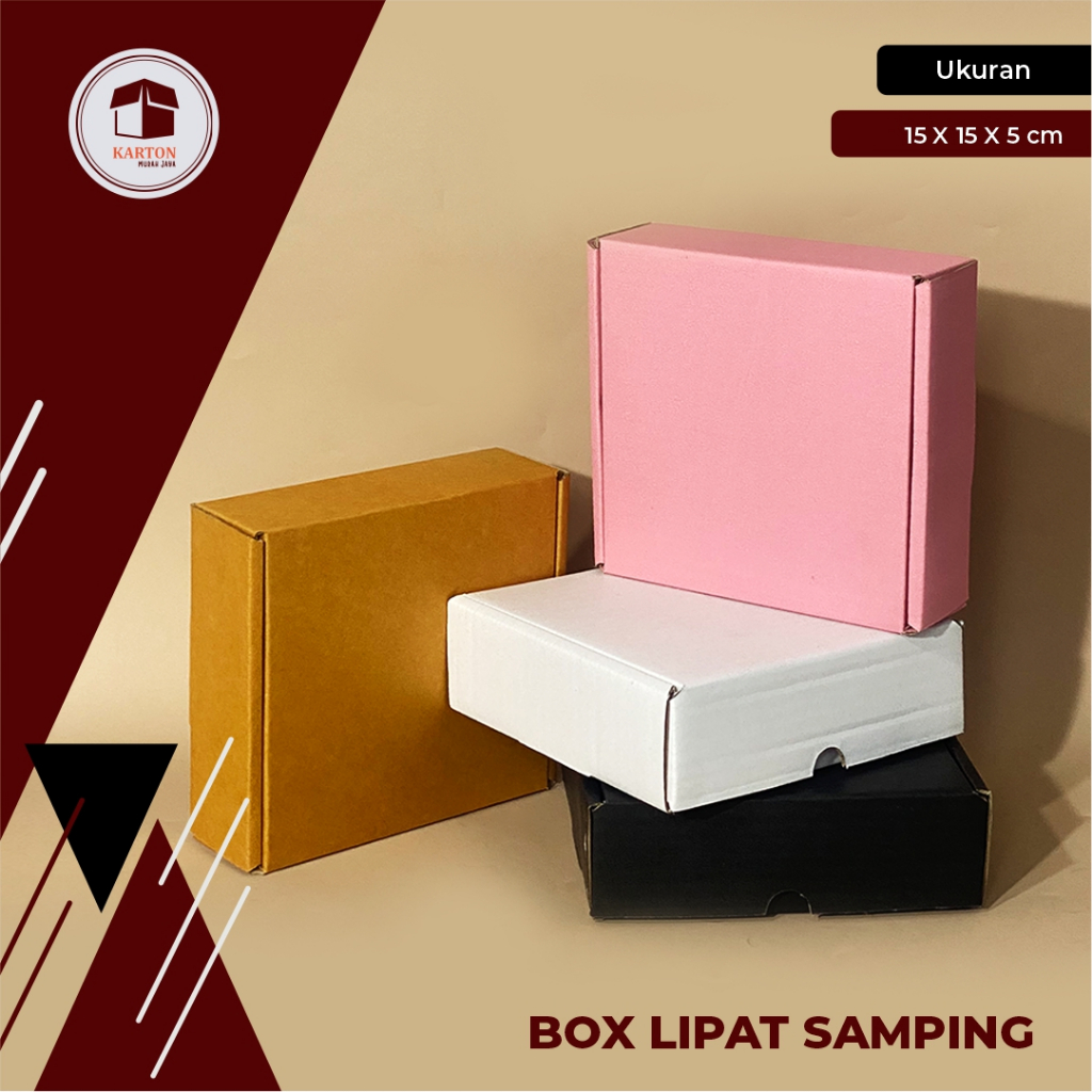 BOX JINJING MIKA 15 x 15 x 22 cm - Karton/Packaging/Tas/Box/Hampers/Gable Box/Kue Kering/Souvenir