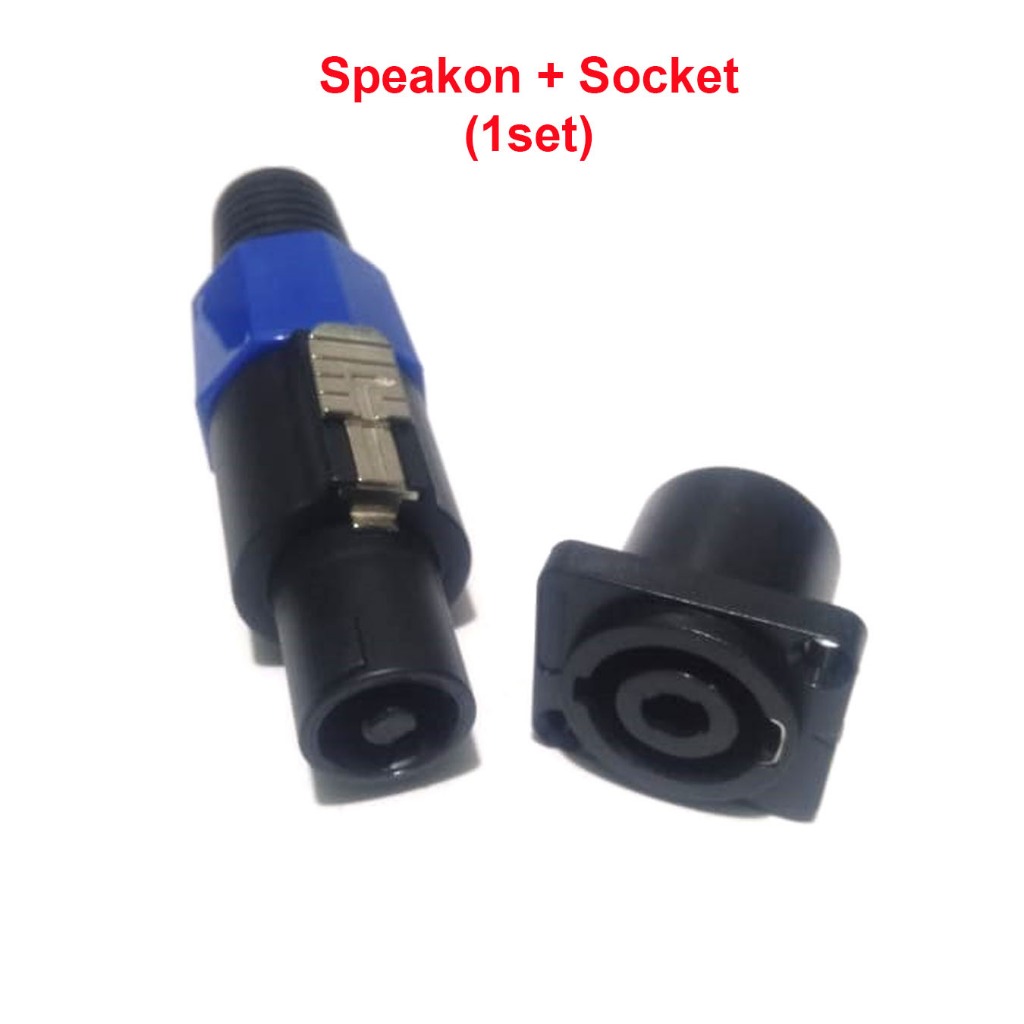 (1set/sepasang) Jack Speakon + Socket Spicon -Jack Audio Connector