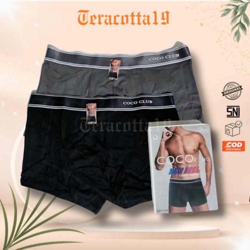 TERACOTTA19 - Celana dalam boxer pria COCOCLUB 5328 [ 2 PCS ]