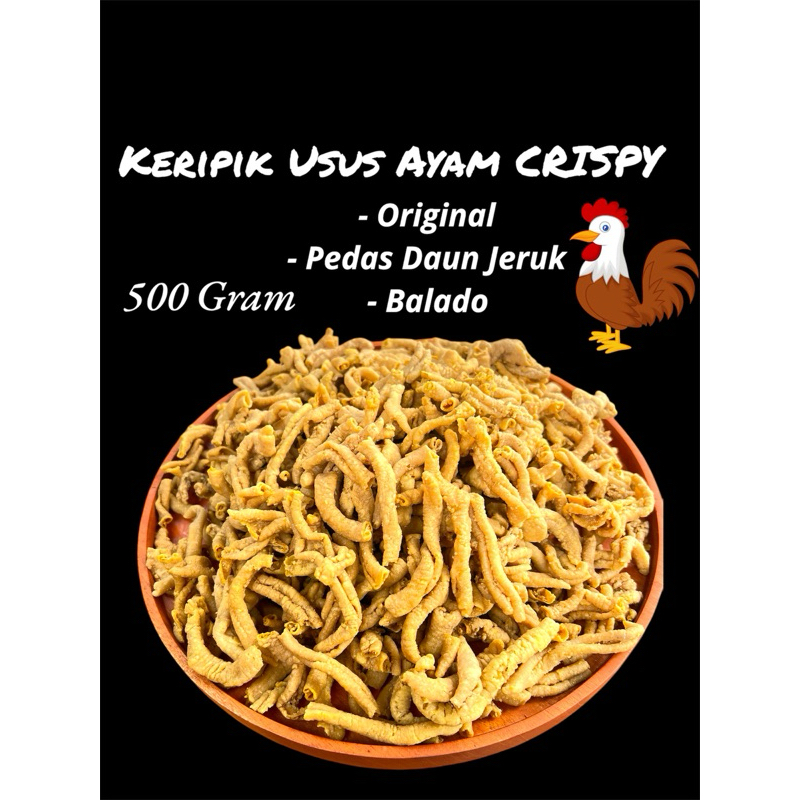 

Keripik Usus Ayam Super Renyah 500 Gram