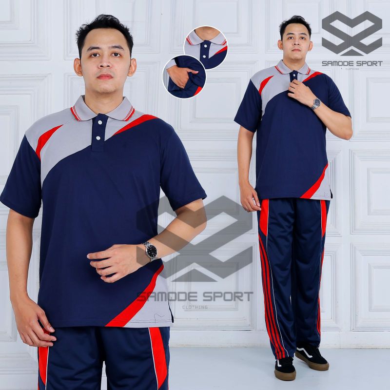 Setelan Kaos Olahraga Lengan Pendek/Setelan Baju Olahraga Pria Lengan Pendek