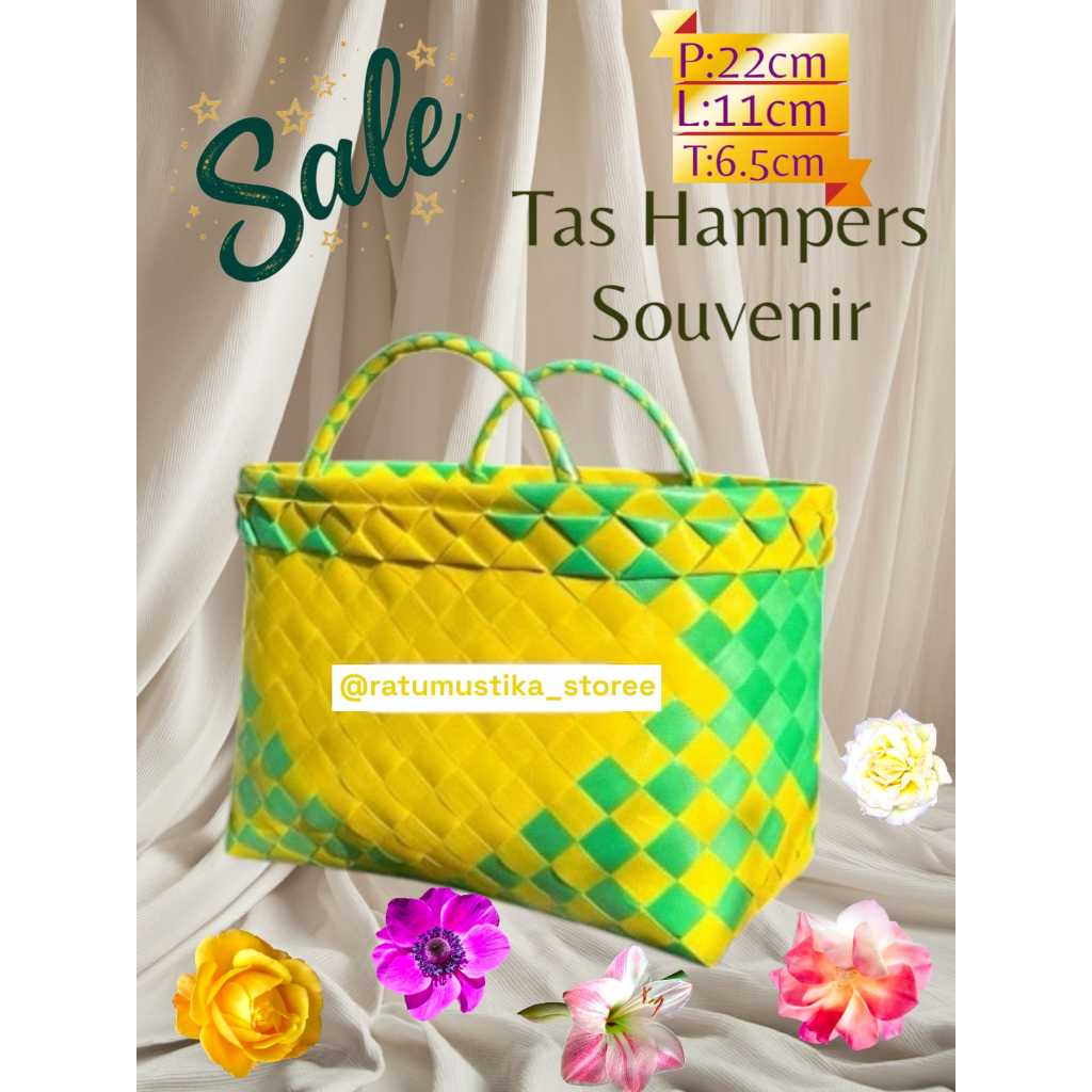Tas Bingkisan Kotak KECIL (S) SEDANG (M) MURAH Tas Anyaman Motif Souvenir Murah.Hajatan Parcel