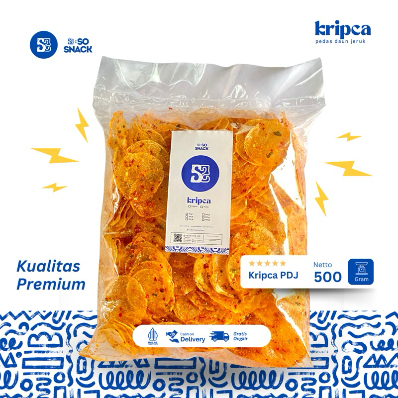 

SO SNACK Keripik Kaca Pedas Daun Jeruk 500gr - Cemilan Viral – Makanan Ringan