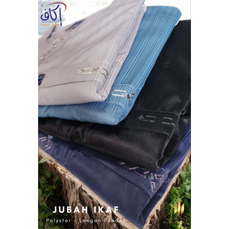 Jubah Gamis Pria Dewasa Lelaki IKAF Original Arab Saudi Polyester Laki Lengan Pendek Ukuran 52 54 56