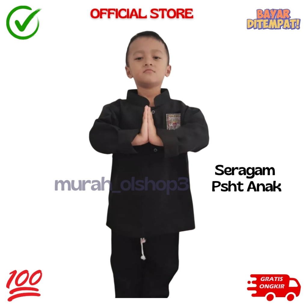 Sakral Siswa Psht Kancing Anak /Baju Silat Psht