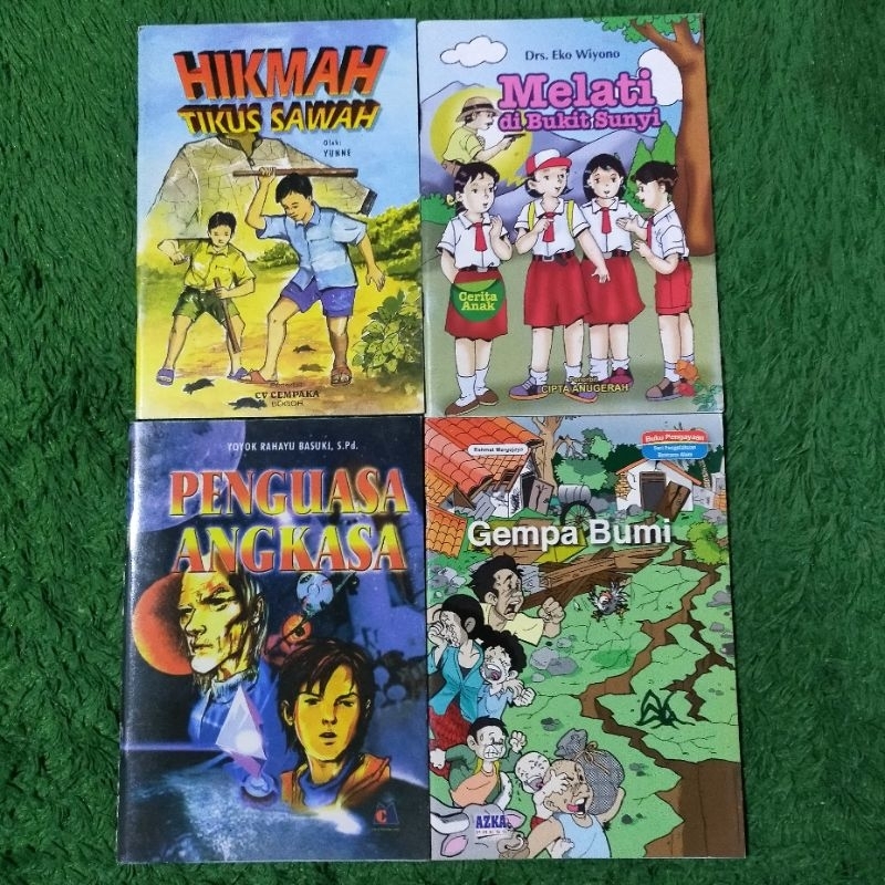 ORIGINAL BUKU CERITA ANAK DAN CERPEN GEMPA BUMI PENGUASA ANGKASA MELATI DI BUKIT SUNYI HIKMAH TIKUS 