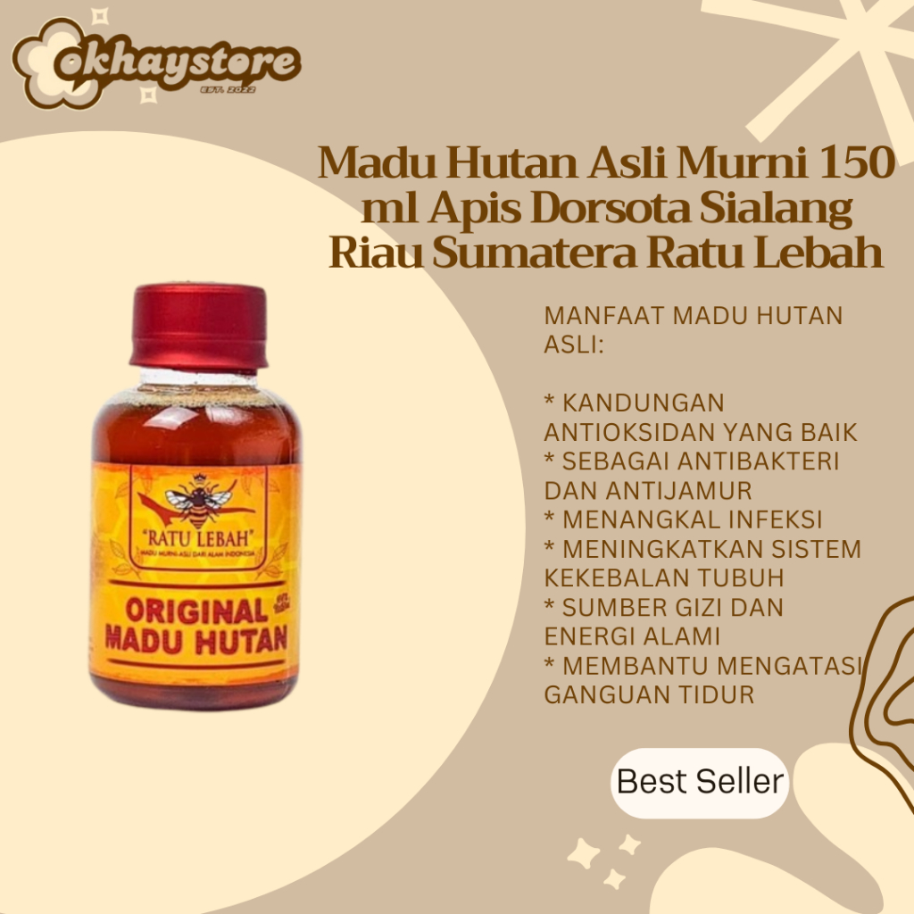 

Madu Hutan Asli 150 ML Apis Dorsota Madu Murni Hutan Sialang Riau Sumatera