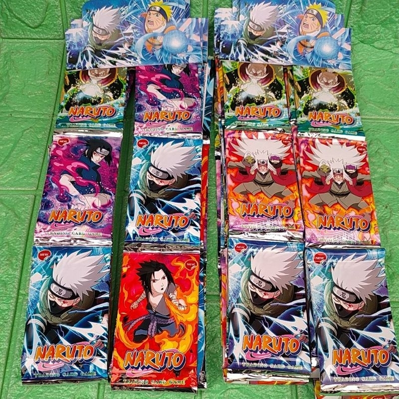 12 sachet Mainan Kartu Gambar NARUTO impor Trading Card Game New Version Grosir