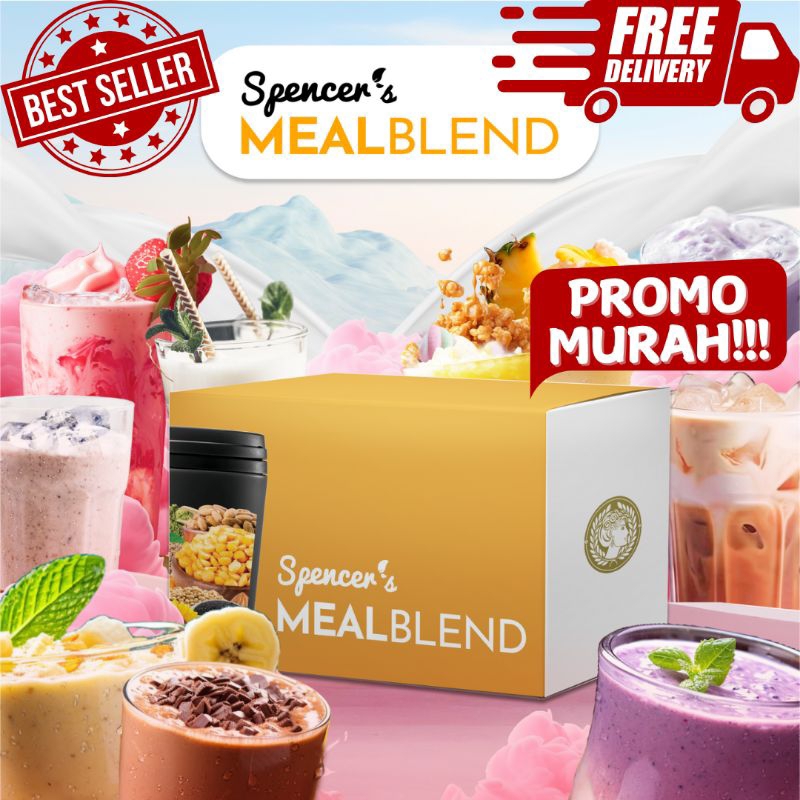 

Spencer's Mealblend (1Box Isi 15 Sachet) (1/5 Isi 7 Sachet ) ada 10 rasa.aman di konsumsi ibu Menyusui dan penderita GERD