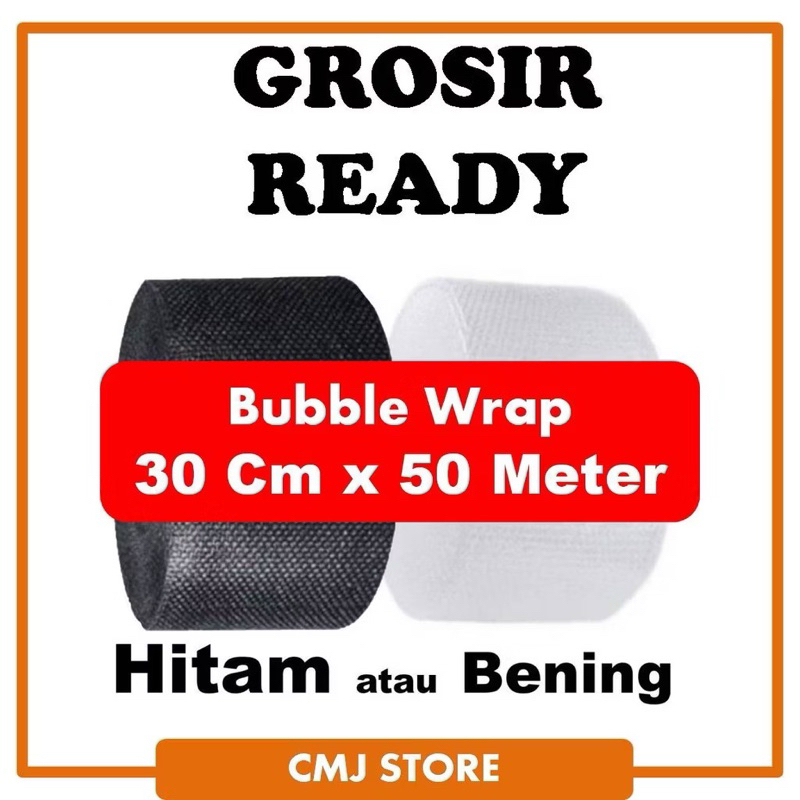 

BUBBLE WRAP UKURAN 30CM x 50M 50 METER BUBBLEWRAP POTONGAN 4 BENING HITAM BERAT 2 KG 2KG
