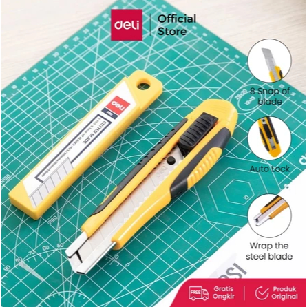 

Deli Cutter Besar Pegangan Lembut sistem kunci manual untuk penggunaan yang aman E2068