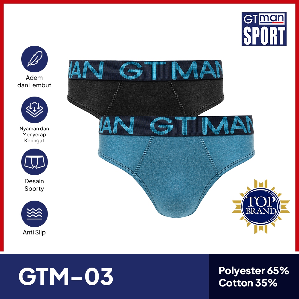 GT Sport Celana Dalam Pria GT Man GTM-03 Isi 2 Pcs – Men Briefs Underwear