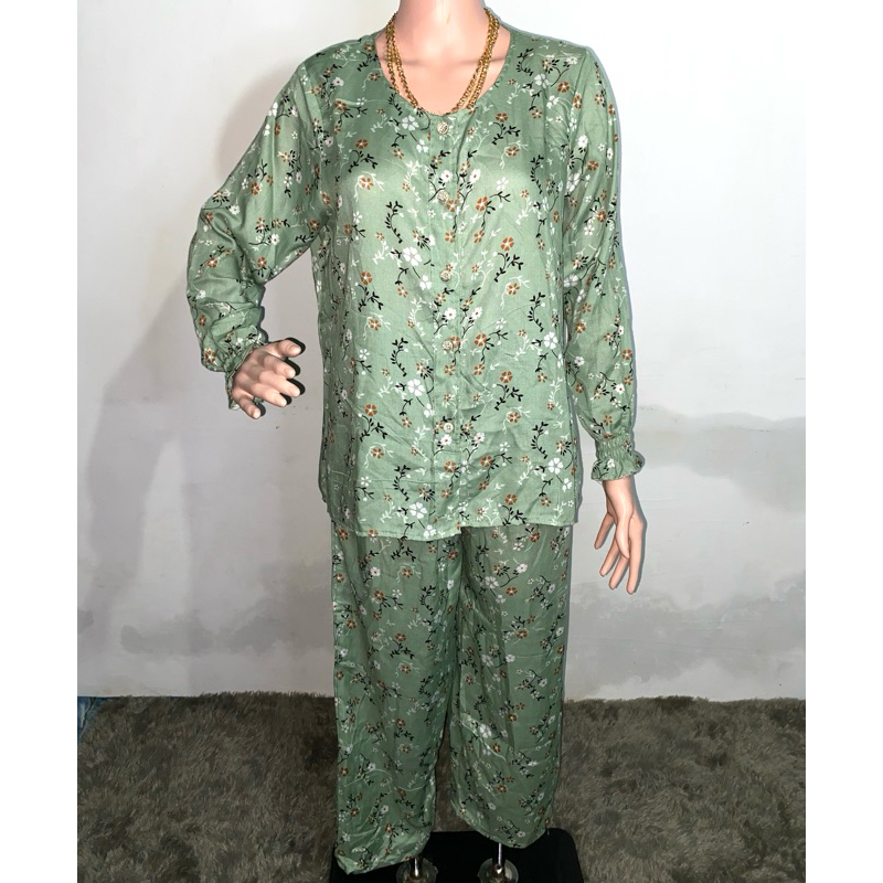 Baju Tidur One Set Rayon(COD) /bahan katun/Setelan rayon wanita / baju tidur wanita