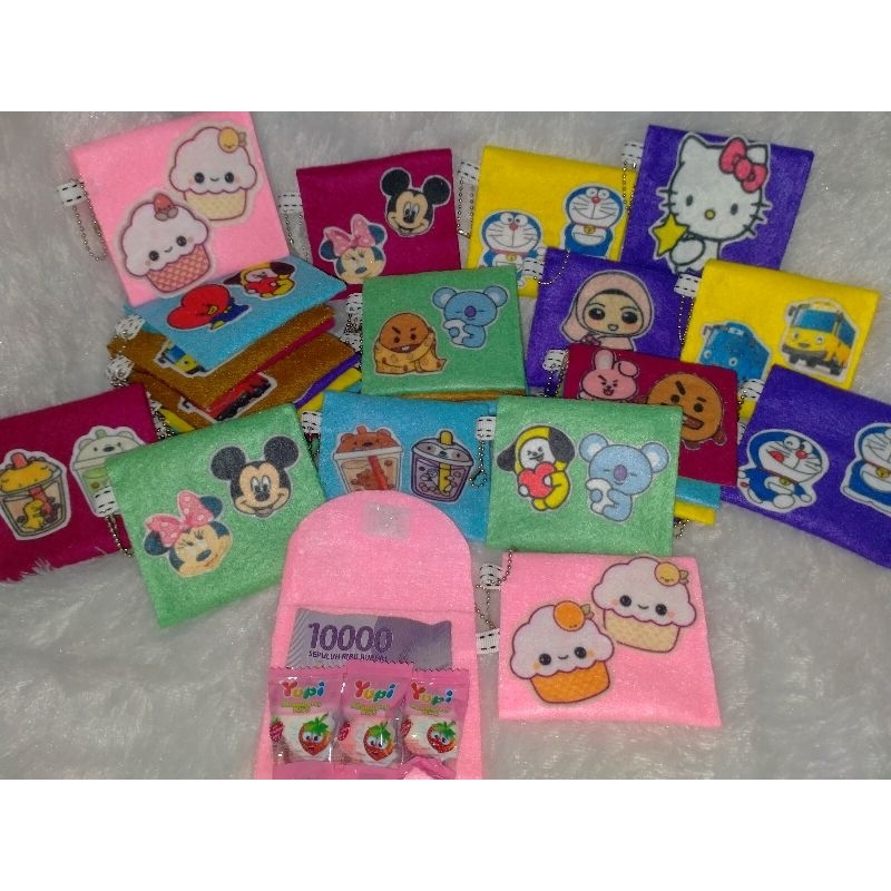 

12 pc AMPLOP LEBARAN dompet lebaran amplop flanel dompet flanel